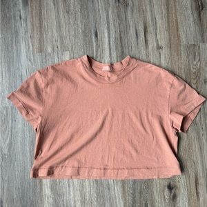 NUUDS cropped tee in color Clay (never been worn)